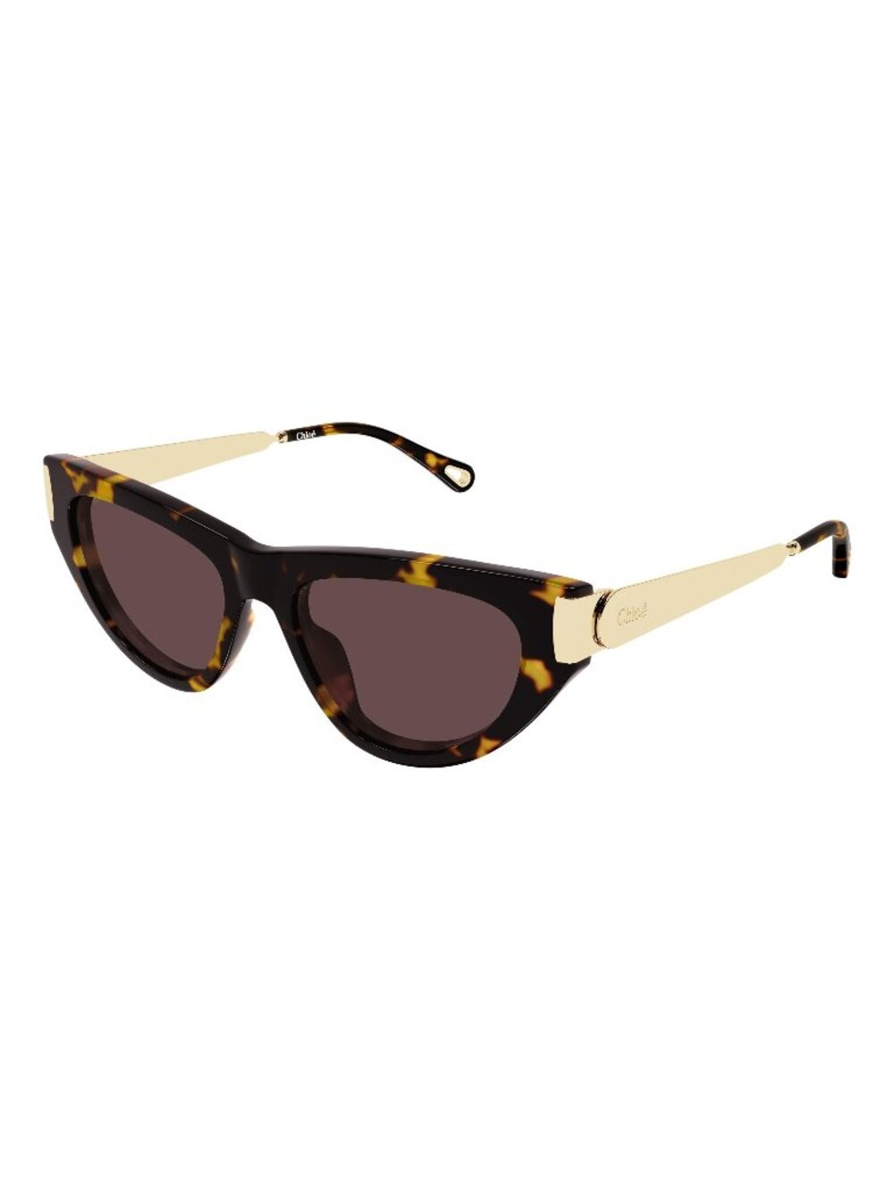 New Chloé Women's Sunglasses Havana Purple Lens Acetate Frame CH0350S 003 54